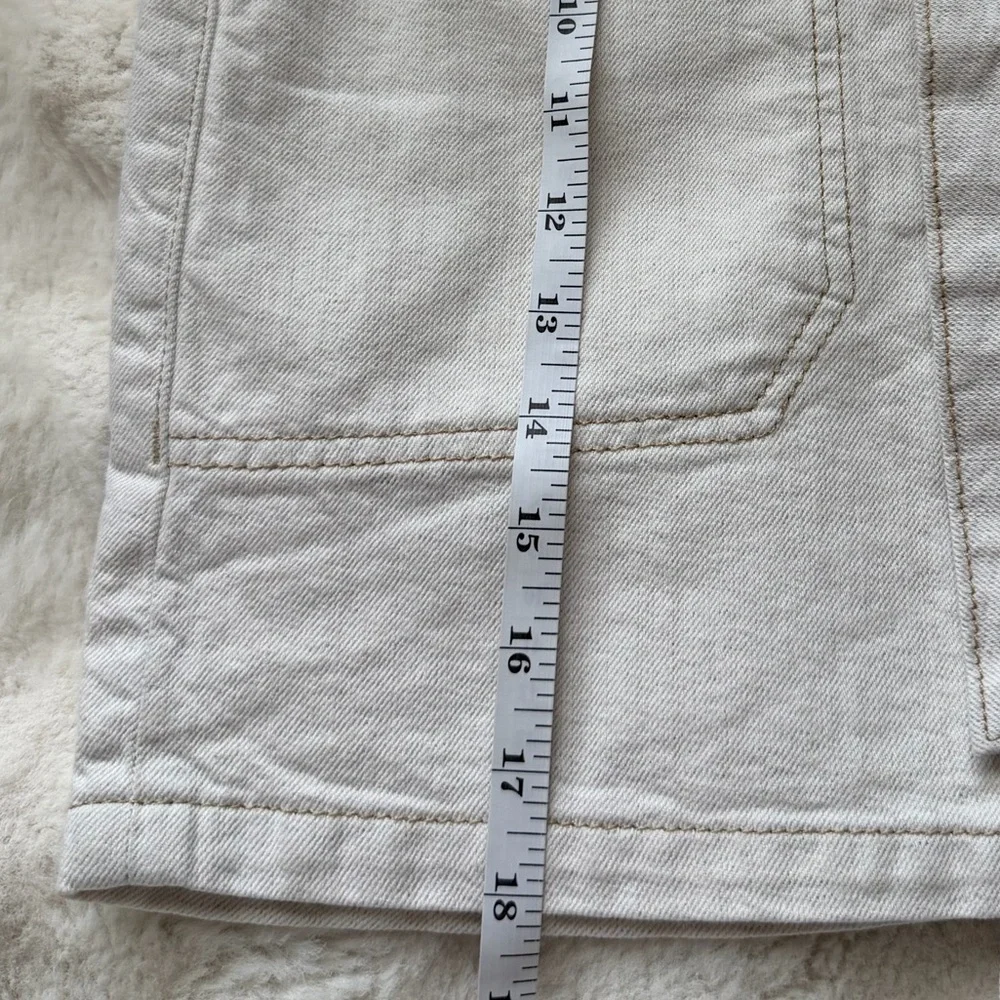 Free People Splendor In The Grass Light Oatmeal Paper - Bag Waist Mini Skirt-6/S
